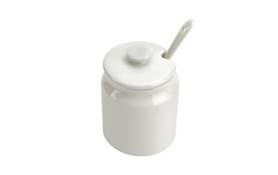 Cukierniczka porcelanowa 180 ml z łyżką i pokrywką