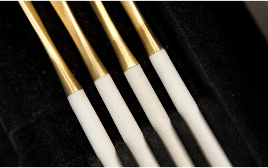 Sztućce Neo White Gold 6/24 Belo Inox
