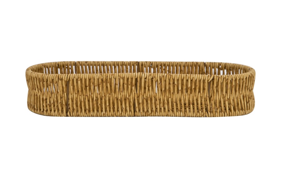 Koszyk owalny 31x11,5x6 cm jasny brąz 7773