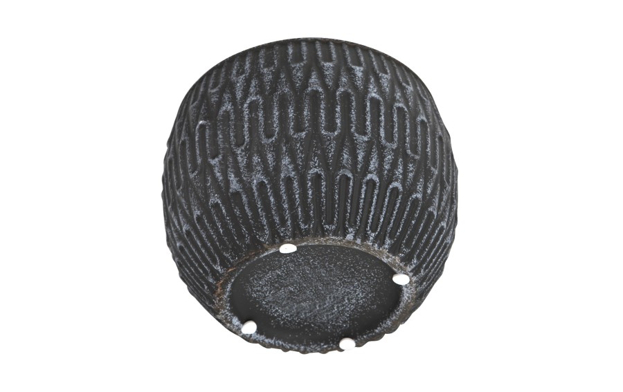 Ceramiczna Osłonka na doniczkę 15,5 cm Czarno-złota