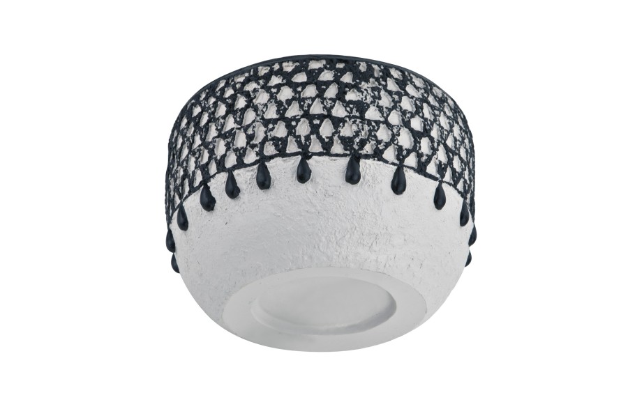 Osłonka na doniczkę 32 cm czarno-biała