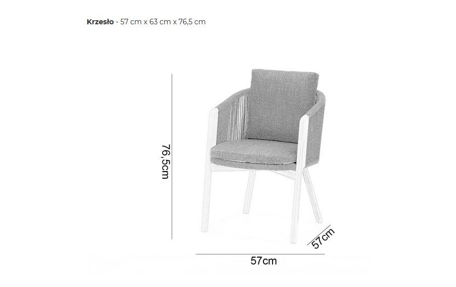 Krzesło ogrodowe HAVEN teak mokka