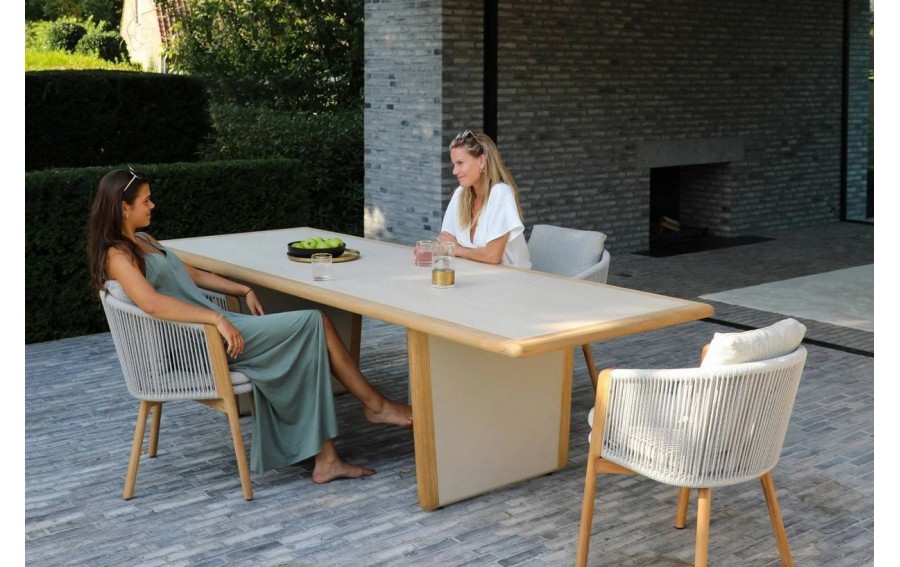 Krzesło ogrodowe HAVEN teak mokka
