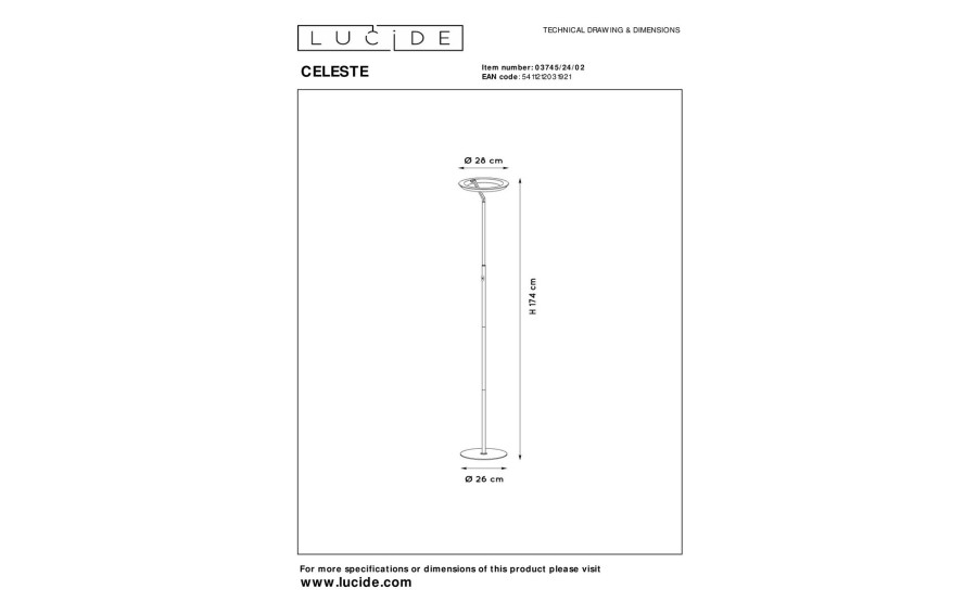 Lampa podłogowa Celeste 03745/24/02
