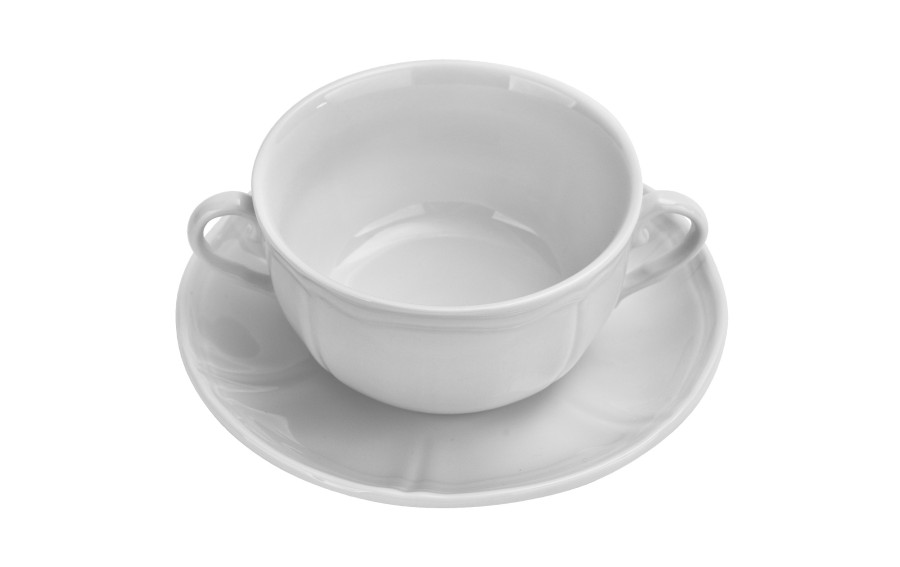 Bulionówka 350ml ze spodkiem Castel White