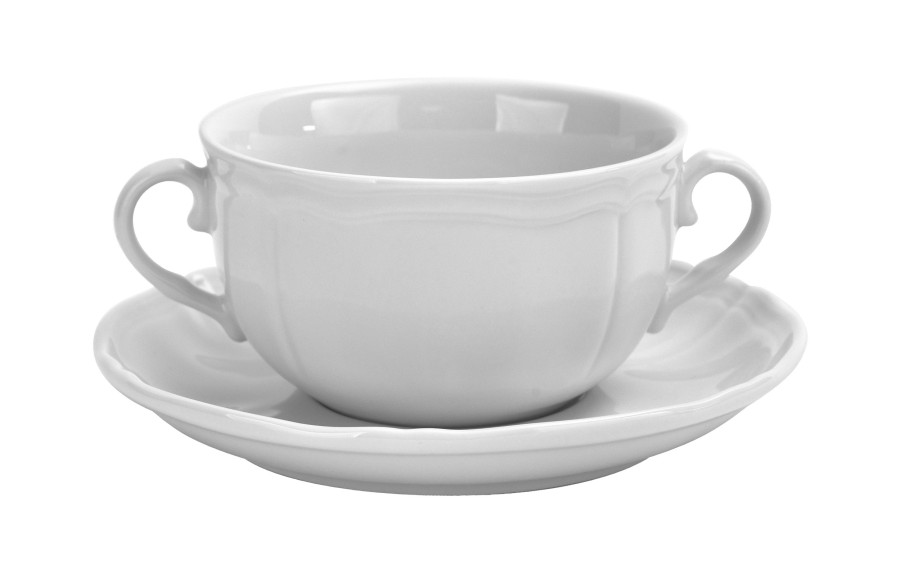 Bulionówka 350ml ze spodkiem Castel White