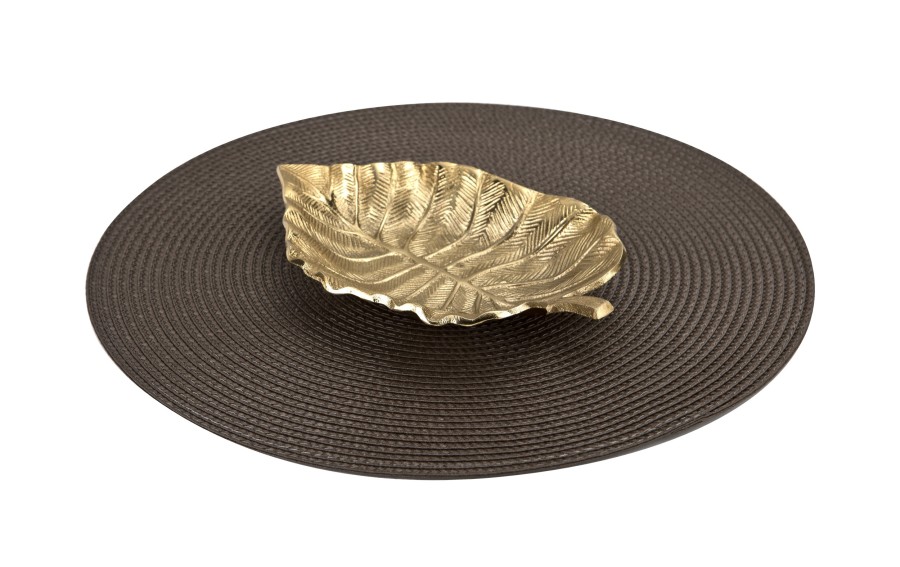 Mata dekoracyjna 38 cm Round 81363 Brązowa