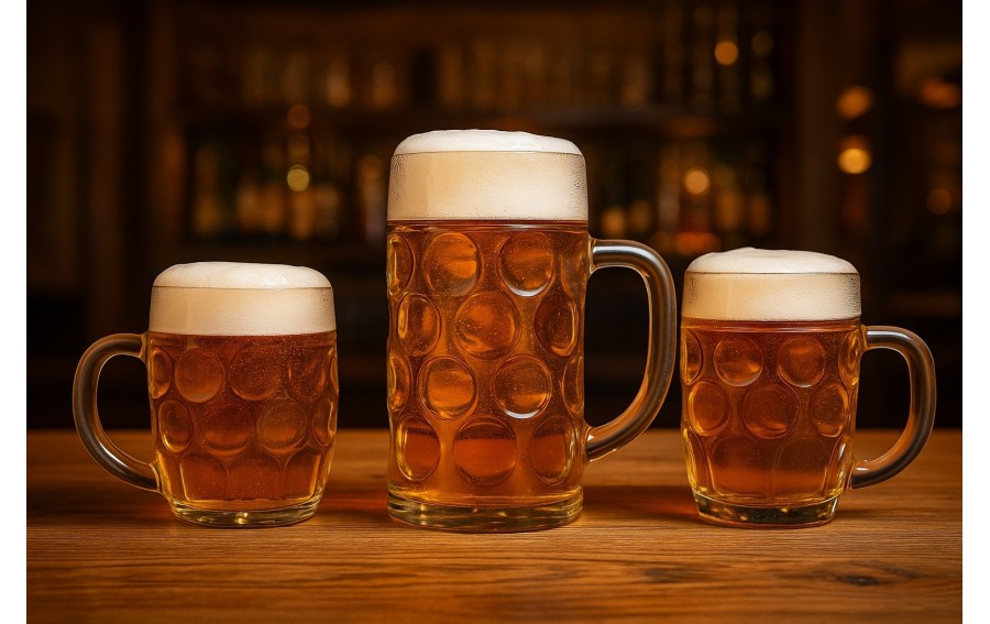 Kufel szklany do piwa 0,5L  grube szkło