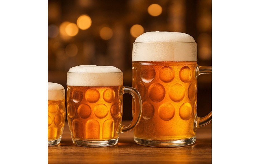 Kufel szklany do piwa 0,5L  grube szkło