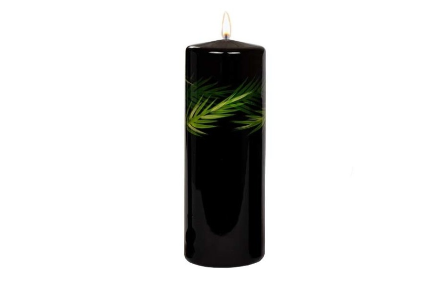 Świeca pieńkowa 20 cm Green Leaf czarna 200/70