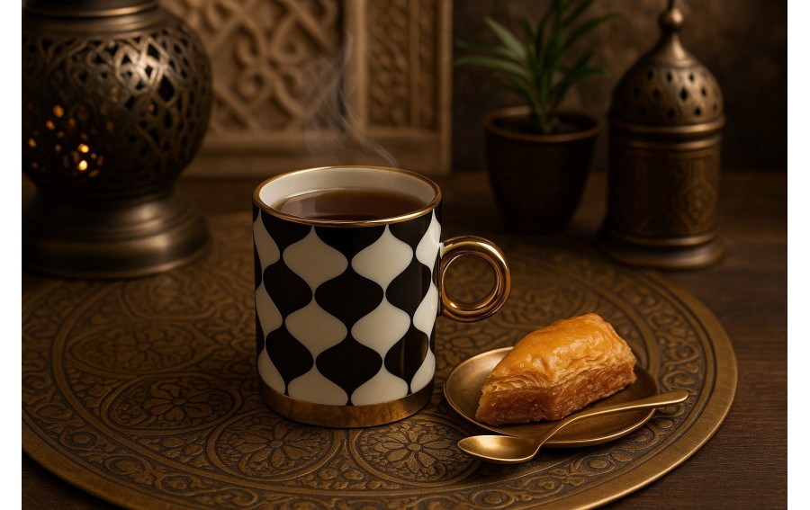 Kubek porcelanowy 350 ml Gold Dream dek. III wysoki