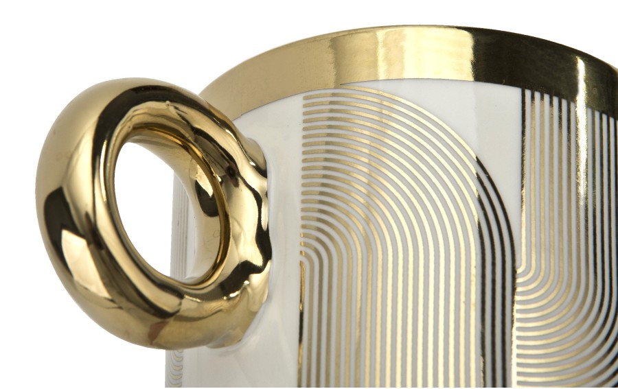 Kubek porcelanowy 350 ml Palazzo złote linie 2516