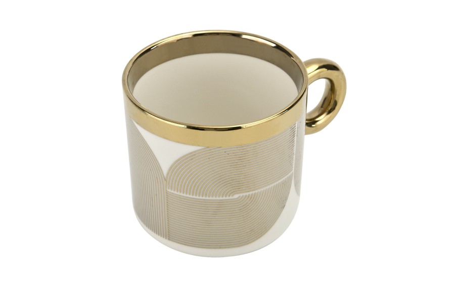 Kubek porcelanowy 350 ml Palazzo złote linie 2516