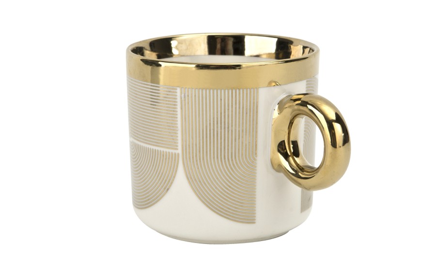 Kubek porcelanowy 350 ml Palazzo złote linie 2516