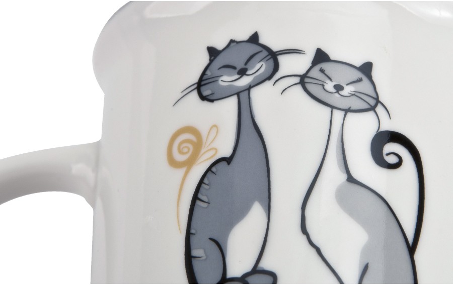 Kubek porcelanowy 330 ml Filemon Kotki Dwa