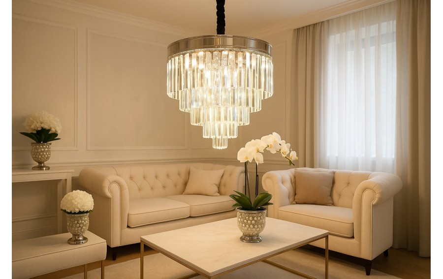 Lampa wisząca kryształowa Monk Chrome 33291/11
