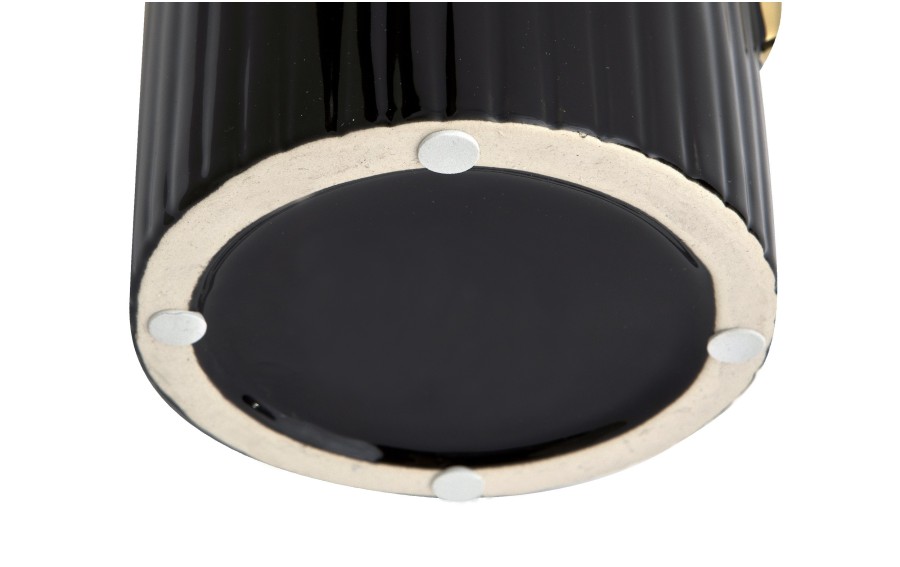 Wazon ceramiczny 30 cm czarno-złoty 154747