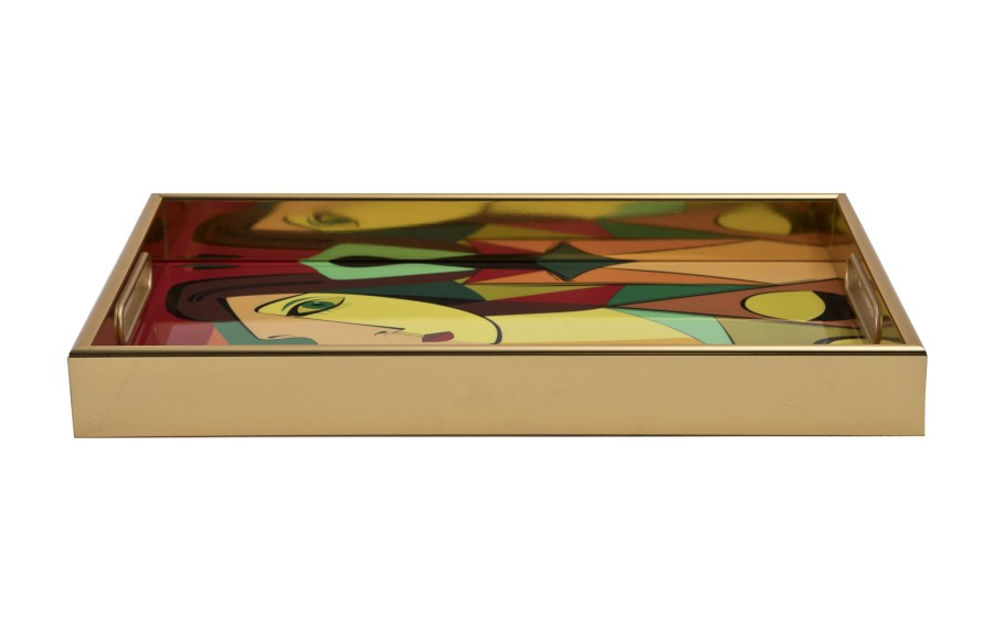 Taca dekoracyjna 40x25x4 cm Twarz 172014