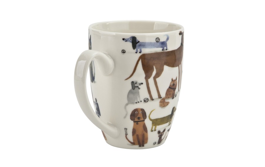 Kubek porcelanowy 360 ml z zaparzaczem Różne Psy