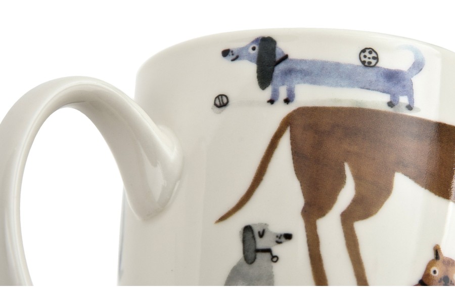 Kubek porcelanowy 360 ml z zaparzaczem Różne Psy