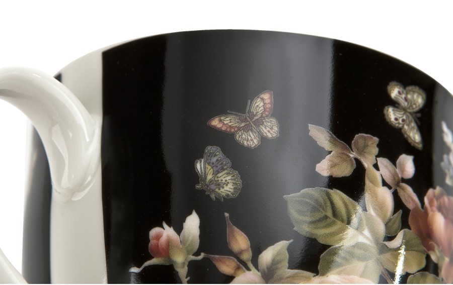 Kubek porcelanowy 460 ml Warda w koszyczku