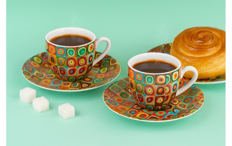 Komplet 2 filiżanek do espresso 90 ml Kandinsky