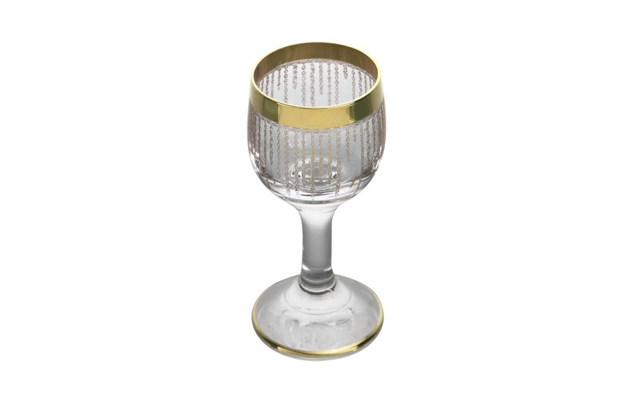 Komplet 6 kieliszków do wódki 25 ml Koral Gold