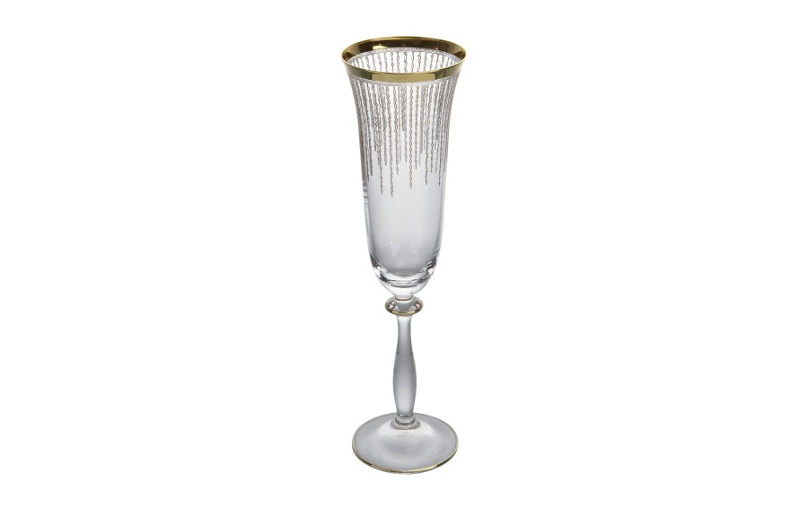 Komplet 6 kieliszków do szampana 190 ml Koral Gold