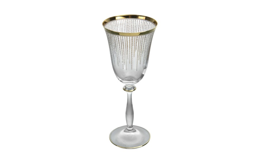 Komplet 6 kieliszków/gobletów 250 ml do napojów Koral Gold