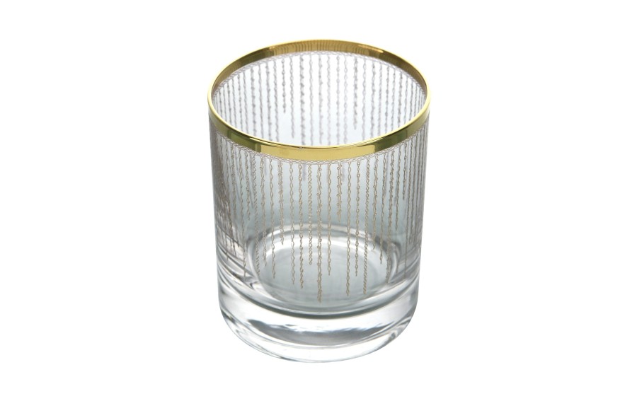 Komplet 6 szklanek do whisky 300 ml Koral Gold