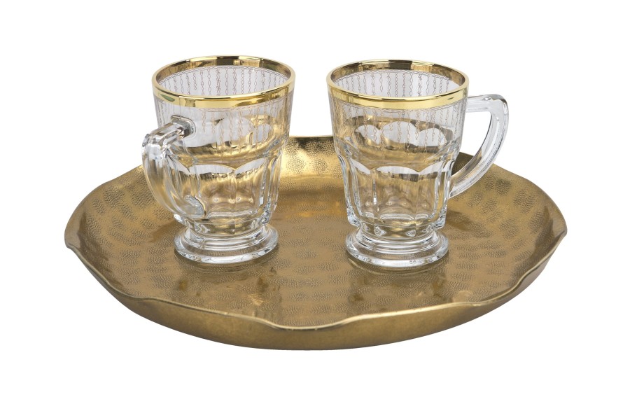 Komplet 2 filiżanek do herbaty/kawy 230 ml Koral Gold