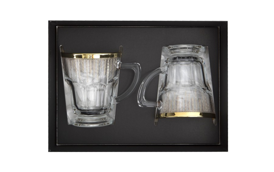 Komplet 2 filiżanek do herbaty/kawy 230 ml Koral Gold