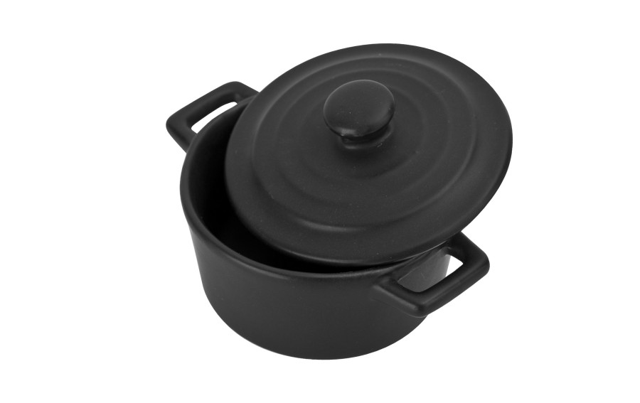 Naczynie do zapiekania 150 ml z pokrywką Black Creme Brulee