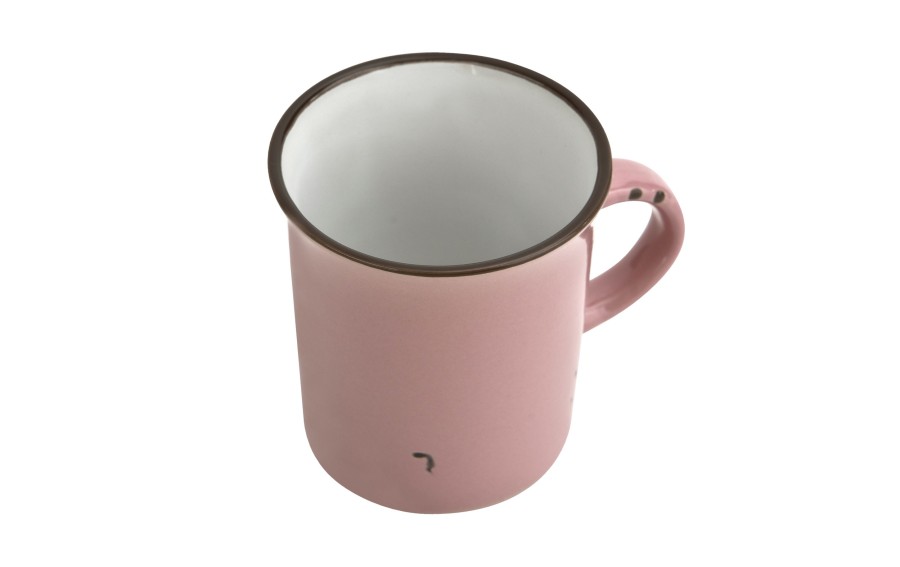 Kubek ceramiczny 320 ml Garnuszek różowo-biały