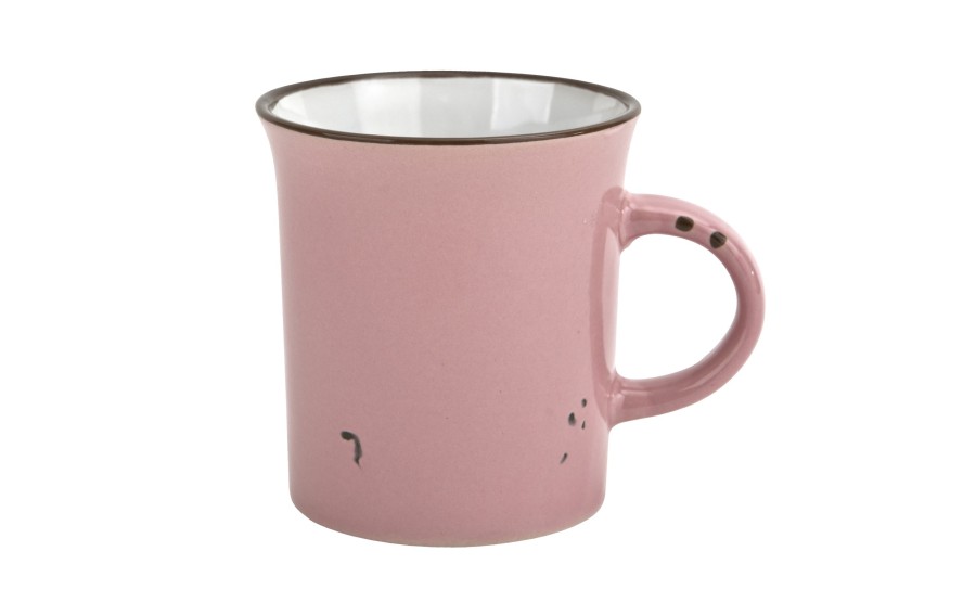 Kubek ceramiczny 320 ml Garnuszek różowo-biały