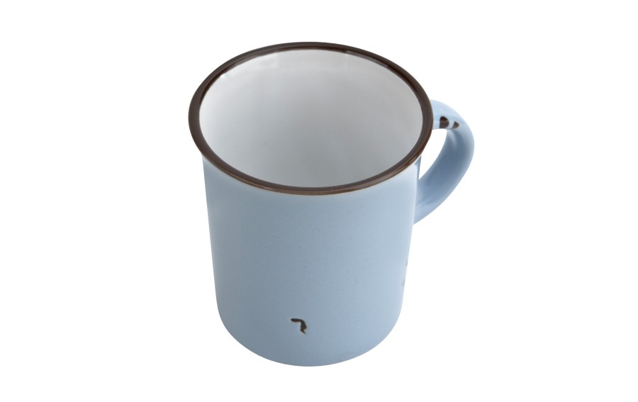Kubek ceramiczny 320 ml Garnuszek niebiesko-biały