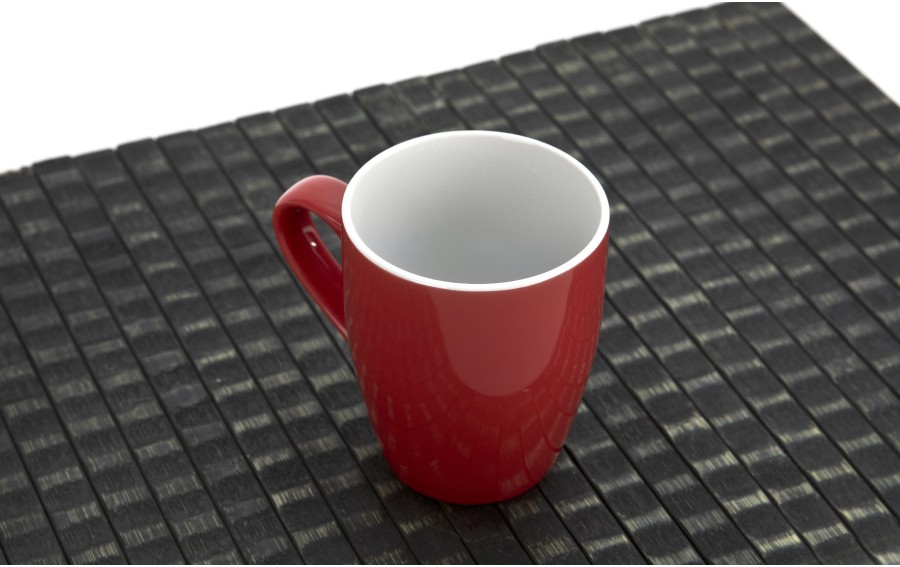 Kubek ceramiczny 320 ml czerwono-biały