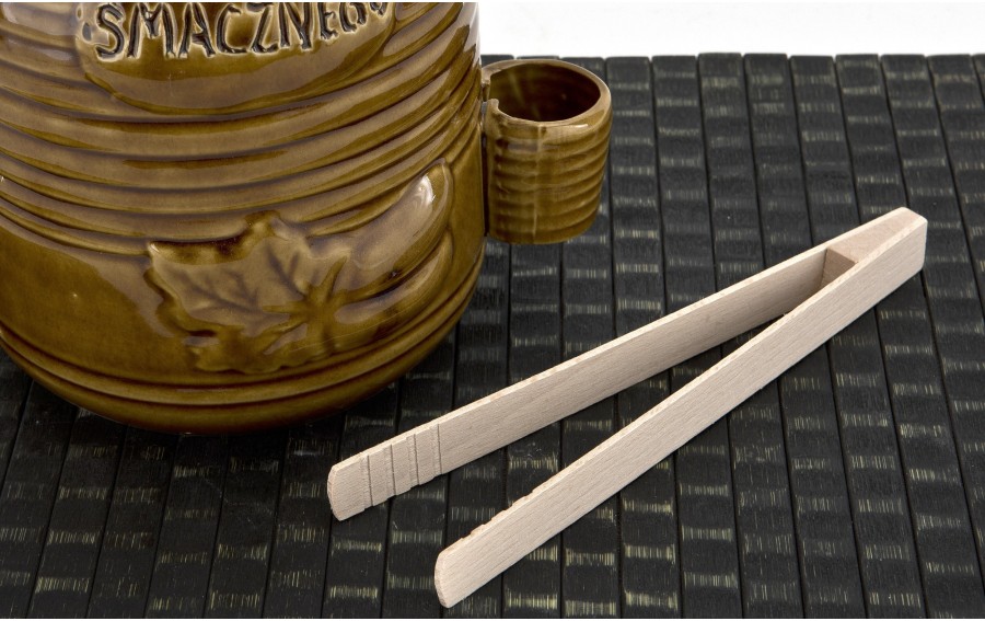 Pojemnik ceramiczny 3,5 L na ogórki ze szczypcami Smacznego 3170 miodowy