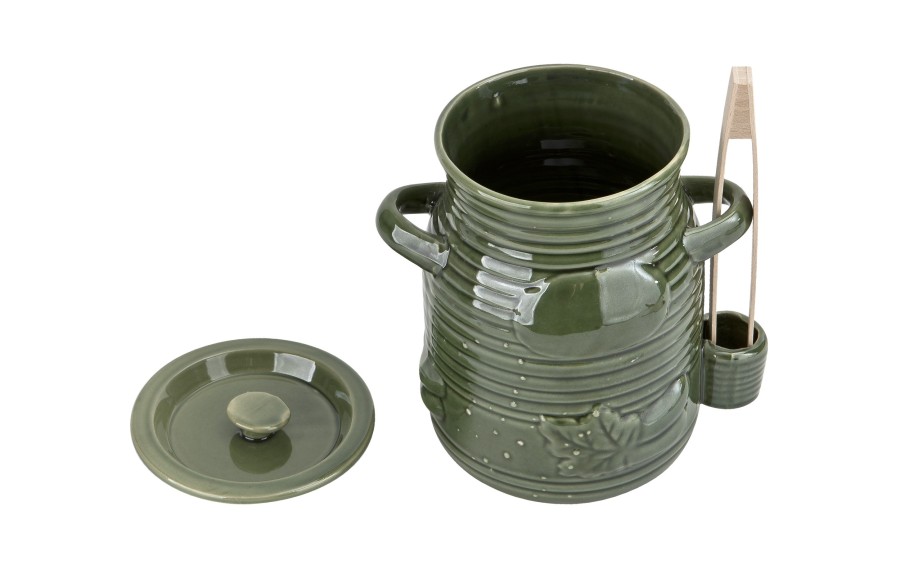 Pojemnik ceramiczny 3,5 L na ogórki ze szczypcami Smacznego 3187