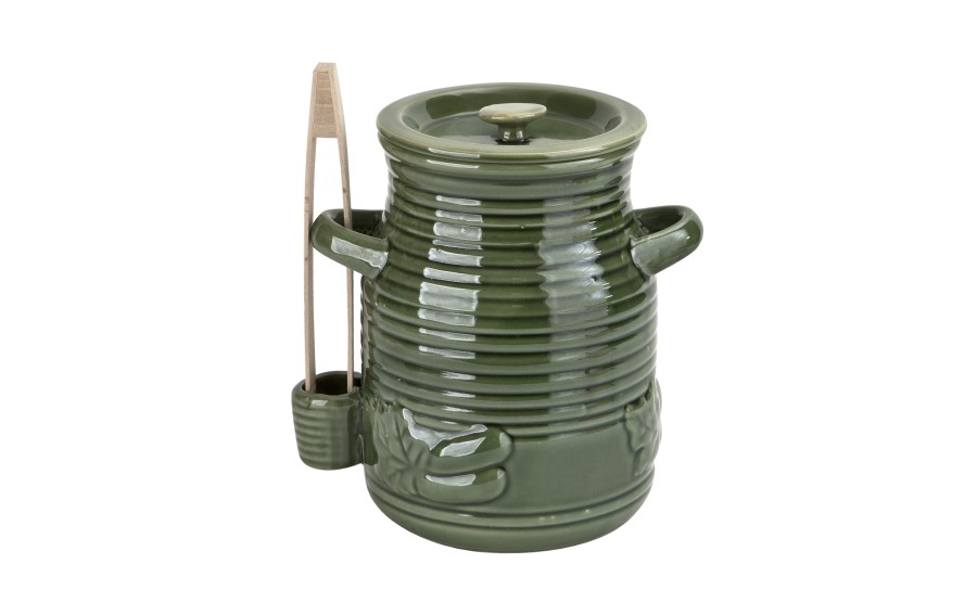 Pojemnik ceramiczny 3,5 L na ogórki ze szczypcami Smacznego 3187