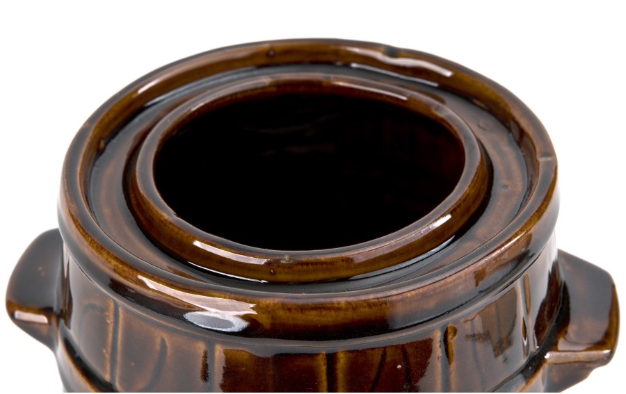 Beczka ceramiczna 3 L hermetyczna brąz
