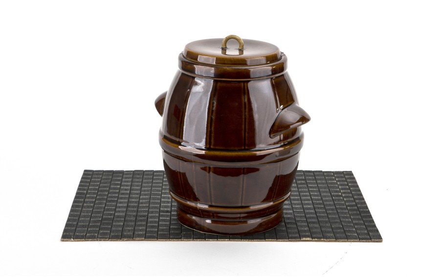 Beczka ceramiczna 5 L hermetyczna brąz 3064