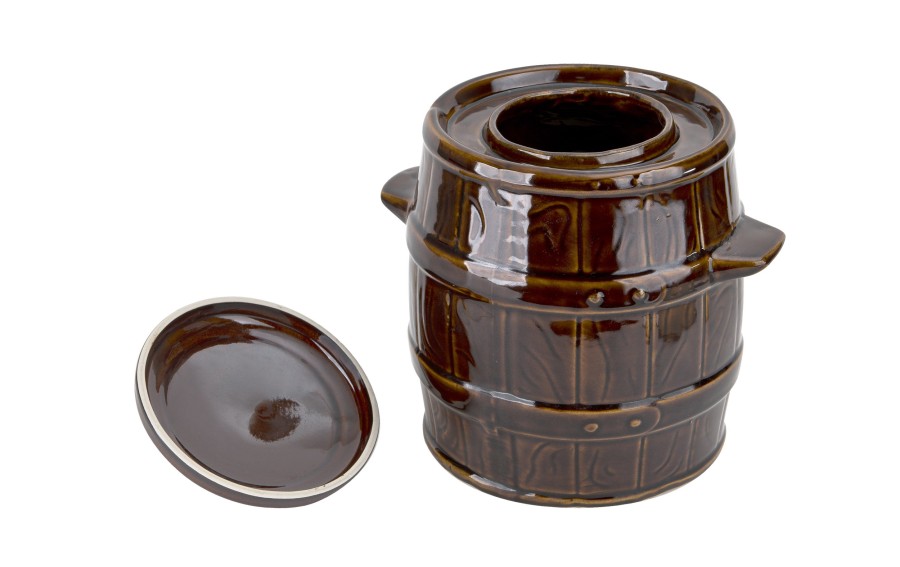 Beczka ceramiczna 5 L hermetyczna brąz 4290