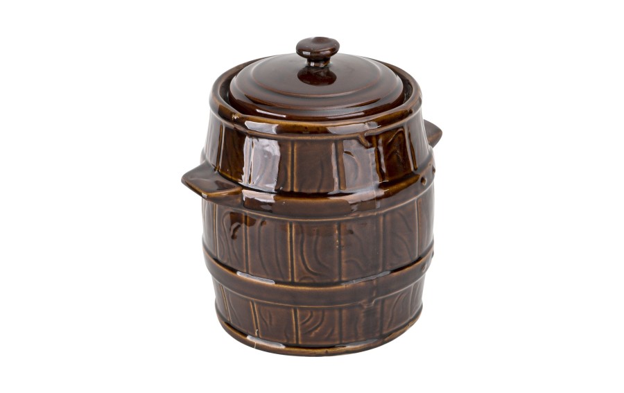 Beczka ceramiczna 5 L hermetyczna brąz 4290
