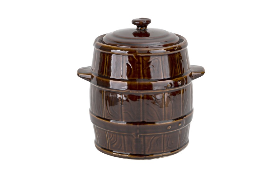 Beczka ceramiczna 5 L hermetyczna brąz 4290