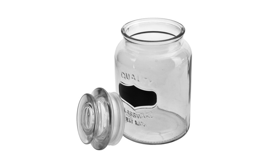 Pojemnik na żywność/słoik 1,5 L z miejscem na napis