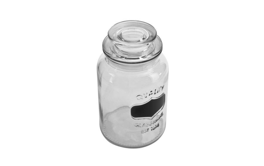 Pojemnik na żywność/słoik 1,5 L z miejscem na napis