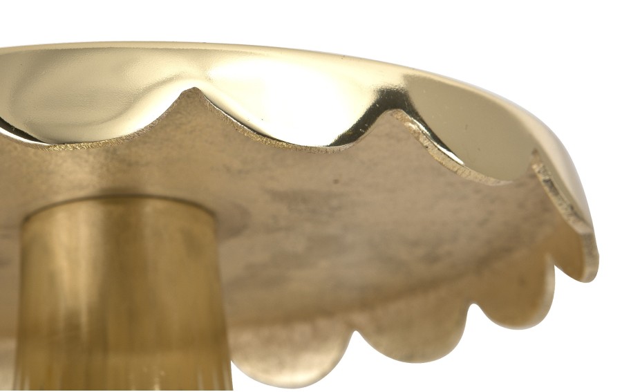 Patera ozdobna metalowa złota 24x24x13,5 cm mała