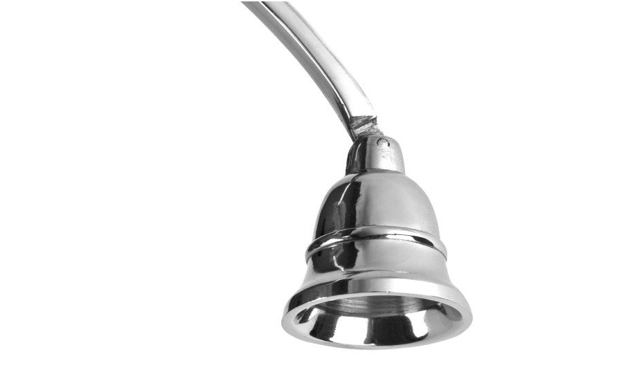 Gaśnik do świec srebrny metalowy 31cm