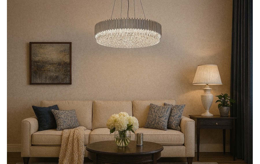 Lampa wisząca kryształowa Stic Chrome 60181/32